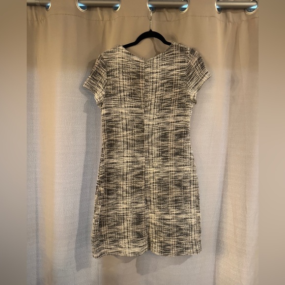 Connected Apparel Black and White Tweed Dress - Picture 2 of 6